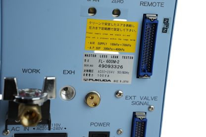 Fukuda FL-610-LD-AA-01-02-02-NN-A6 Master Leak Tester