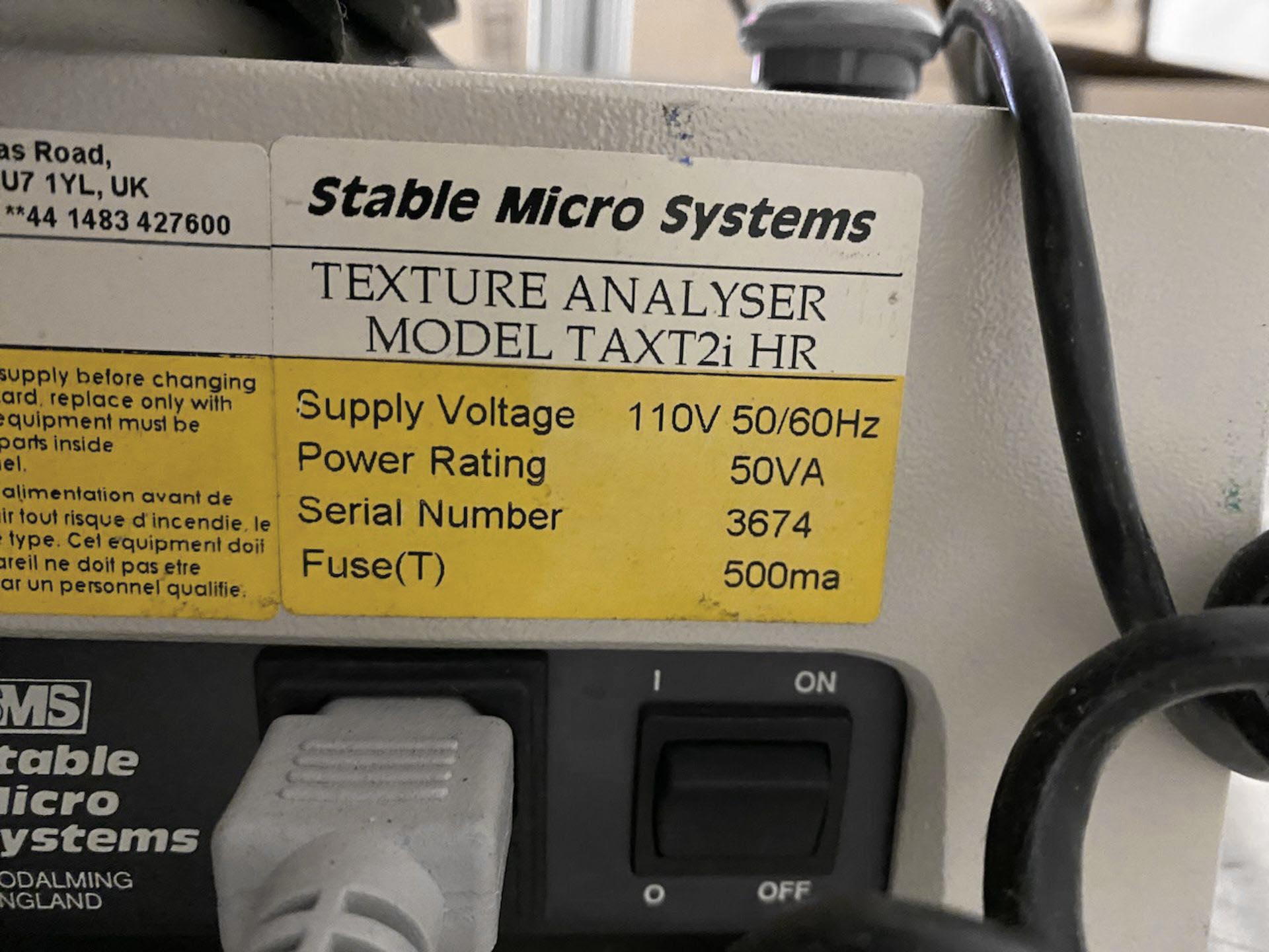 Stable Micro Systems Texture Analyser Model: TA.XT2i HR Stable Micro Systems Texture Analyser Model: TA.XT2i HR - Image 7