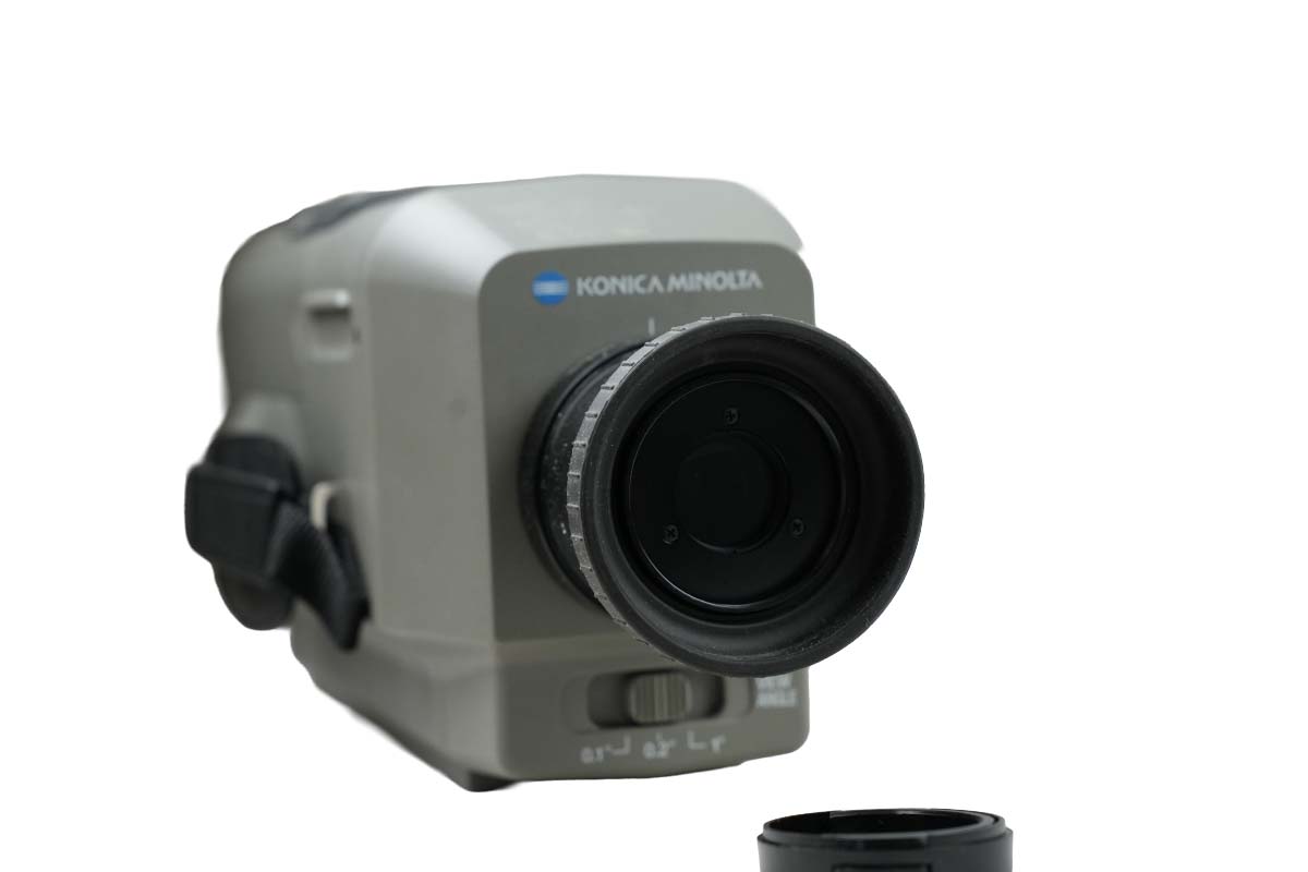 KONICA MINOLTA MODEL CS-200 CHROMA METER MOUNTED ON ALUMINUM 2 AXIS STAGE KONICA MINOLTA MODEL CS-200