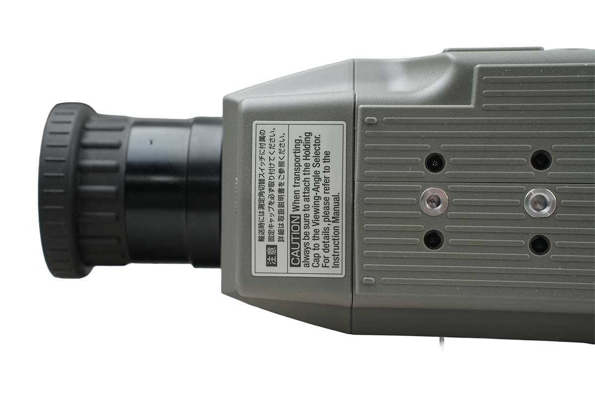 KONICA MINOLTA MODEL CS-200 CHROMA METER MOUNTED ON ALUMINUM 2 AXIS STAGE KONICA MINOLTA MODEL CS-200