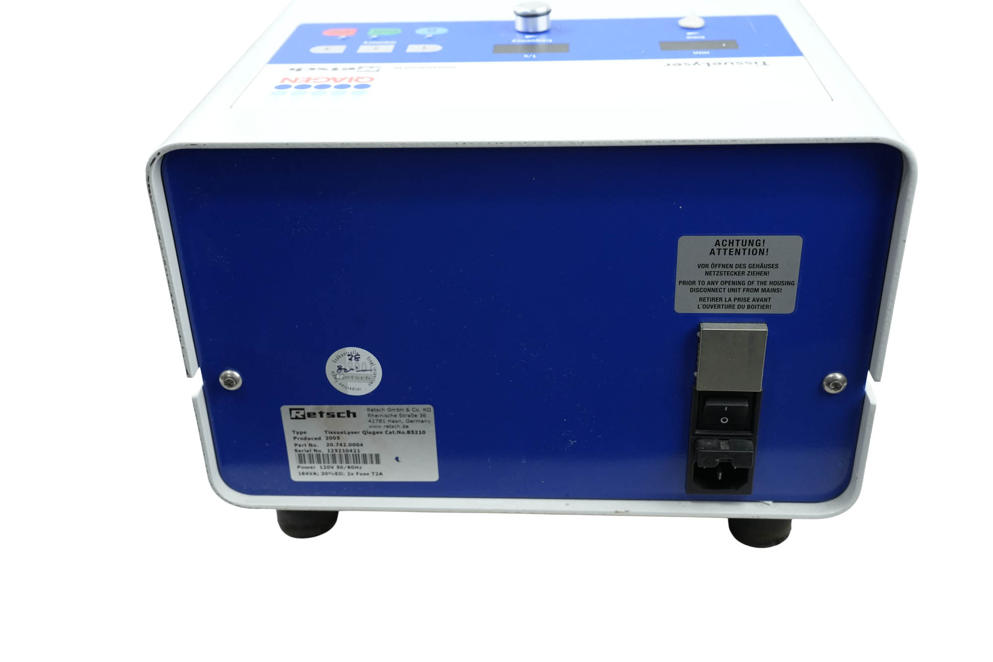 Retsch Qiagen Tissue Lyser bead mill Retsch Qiagen Tissue Lyser bead mill