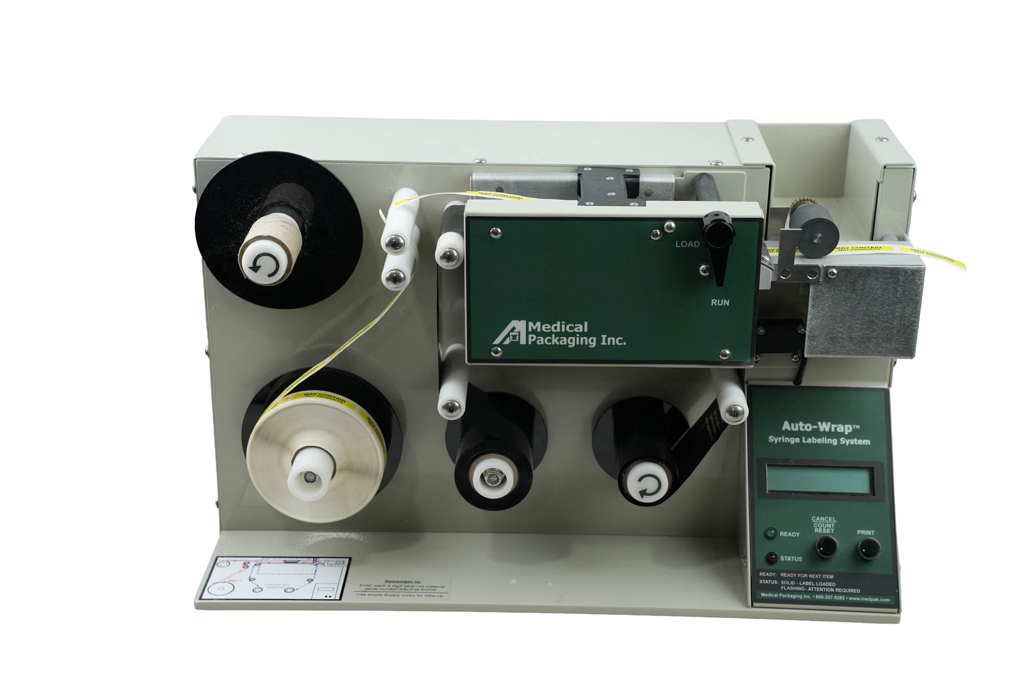 Auto-Wrap Medical Packaging Syringe Labeler SL-1 Auto-Wrap Medical Packaging Syringe Labeler SL-1