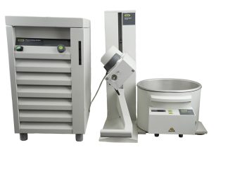 Buchi R-100 Rotavapor, with B-100 heating bath and F-305 Recirculating chiller
